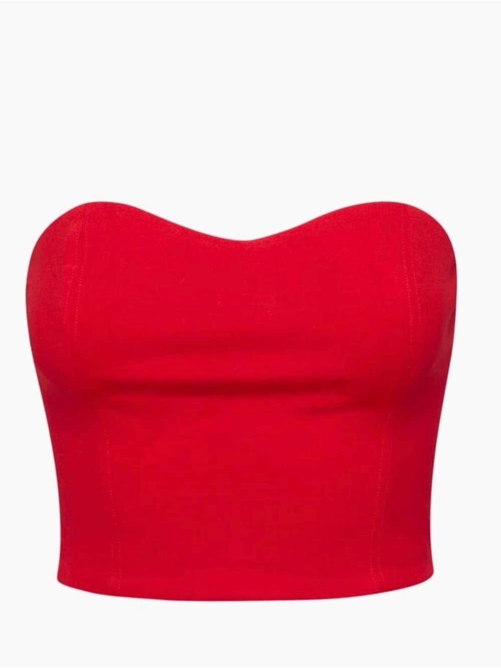 Aritzia -Babaton- Red Strapless Bustier Crop Top